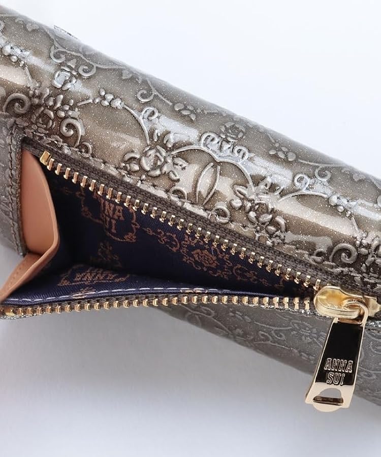 アナスイ　ルーミー　マルチケース/財布 グレー Anna Sui アナスイ ANNA SUI ルーミー マルチケース （グレー） -人気