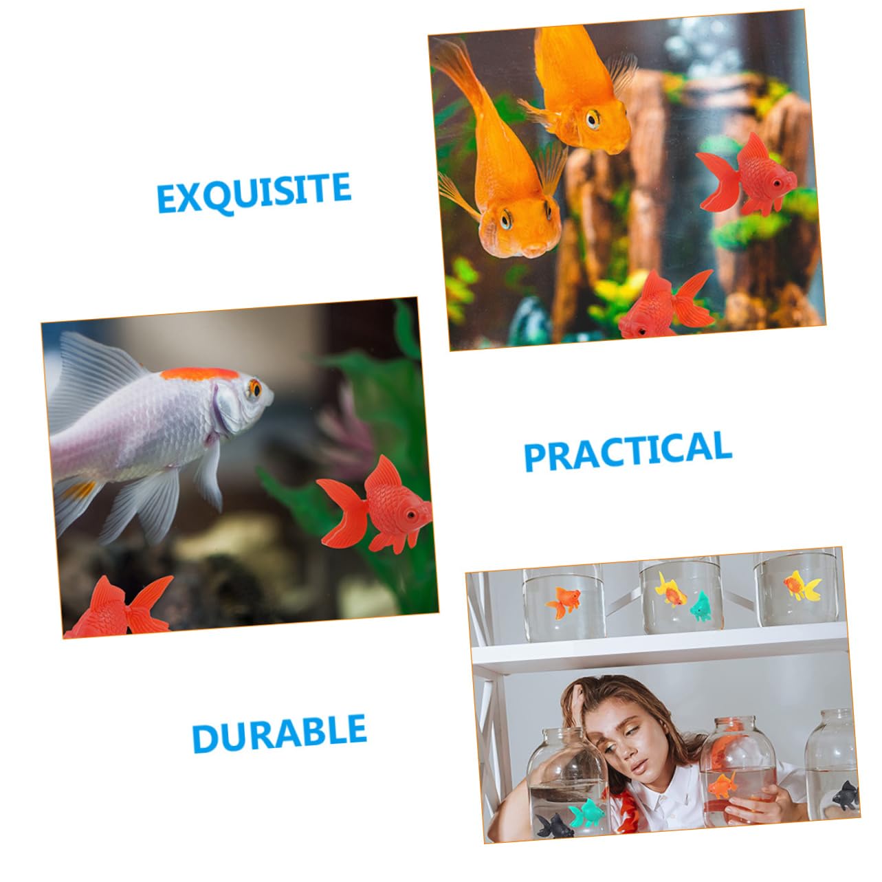 POPETPOP 4 Juegos Bonita Decoración De Acuario De Juguete Decoraciones De Peceras Accesorios para Peceras Pestañas De Raíz para Plantas De Acuario Figura De El Plastico 35 Uds * 4