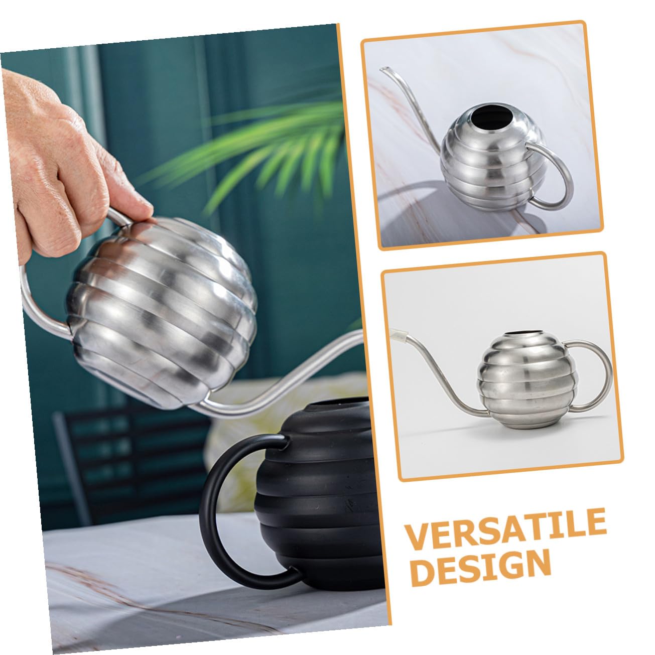 GALPADA Annaffiatoio Da Giardino in Acciaio Inox Irrigatore Beccuccio Per Piante Da Interno e Esterno Pratico Strumento Per Giardinaggio