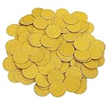 CCINEE Glitter Gold Circle Confetti Round Dot Sparkle Confetti for Birthday Bachelorette Party Decoration Pack of 200