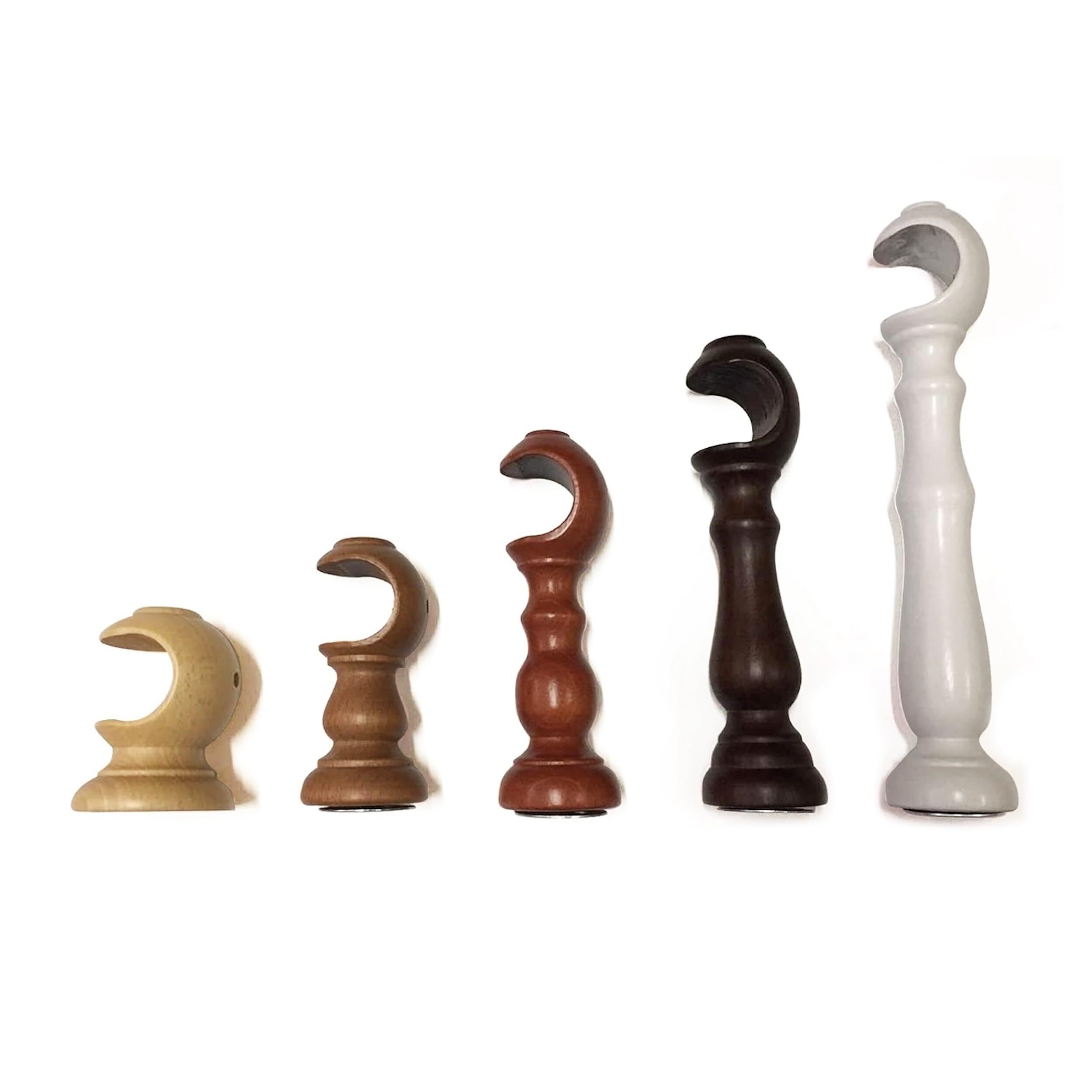 2 Pezzi Supporti In Legno Per Bastoni Tende | Staffe Stabili Per Montaggio A Parete | Design Moderno Facile Installazione | Adatti A Diverse Decorazioni Domestiche