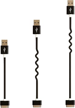 3 Pack iPhone 30 Pin Dock Connector Cable USB Charging Data Sync for iPhone 4/4S/3G/3GS, iPad 1/2/3, iPod Nano Touch