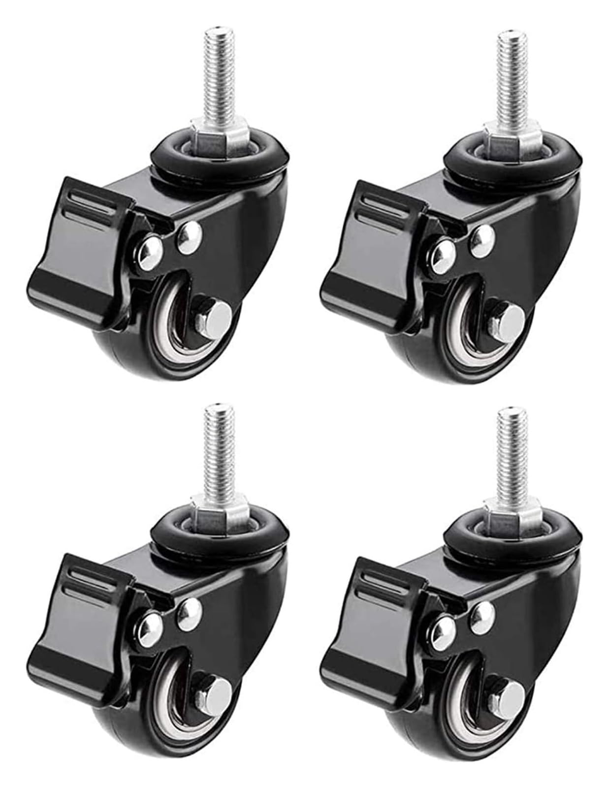 Roulettes pivotantes caoutchouc roues de transport industriel de 5cm