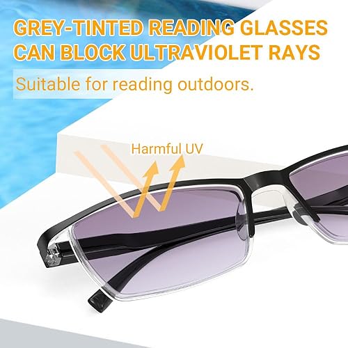 Miniatura 3 de LUFF 4 lentes de lectura anti-Blu-Ray Uv400, lectores de sol con bisagras de resorte (2.0X)
