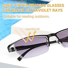 LUFF 4PCS Anti-Blu-Ray Reading Glasses Uv400,Sun Readers With Spring Hinges(1.75X)