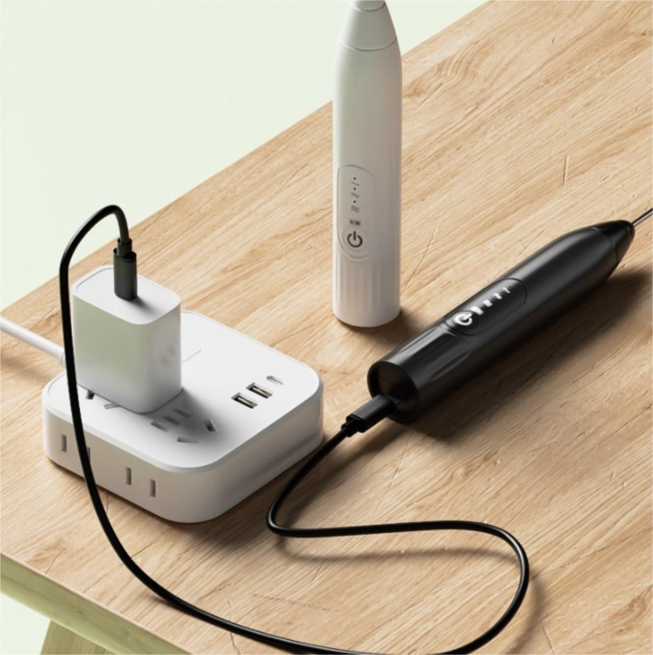 Espumador de Leche, Espumador De Leche Recargable USB Mezclador De Alimentos Eléctrico Espumador De Café Batidora De Mano Batidora Bubbler Leche para Capuchino(Black)