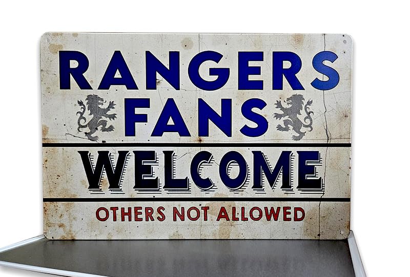 Rangers Fan Welcome others are not allowed Metal Sign | Funny Rangers Fan wall art decor