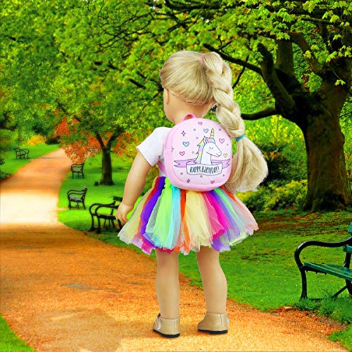 ZITA ELEMENT 8 Pairs of 18 Doll Shoes Boots Sandals and 1 Doll Backpack Bags for American 18 Inch Girl Doll Shoes and Other 18 Inch Doll Shoes and Accessories - Thumbnail 3
