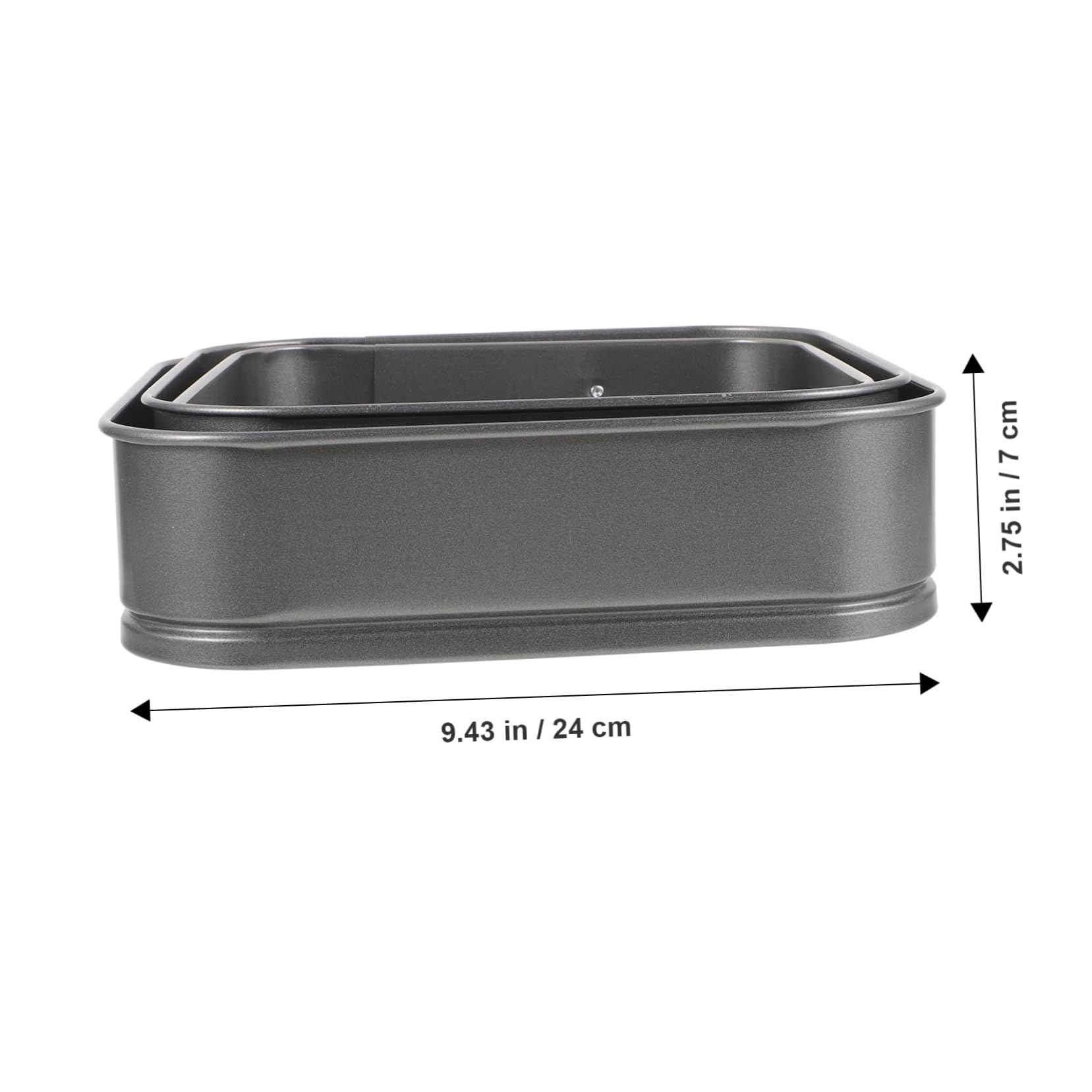 Set 3 Stampi Quadrati a Cerniera Antiaderenti in Acciaio al Carbonio
