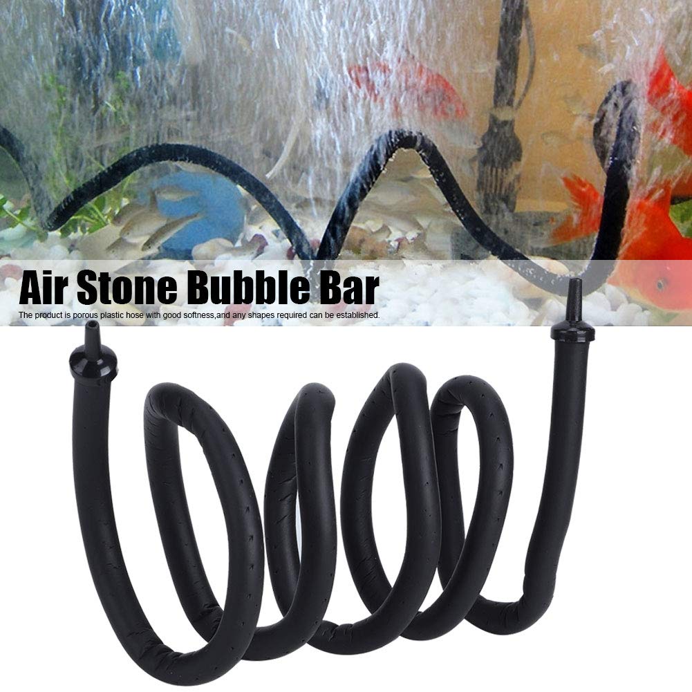 QANYEGN Aquarium Air Stone Bubble Bar, Bendable Bubble Wall, Oxygen Aeration Diffuser Tube for Fish Aquarium Hydroponics Pump (120cm Double Head)