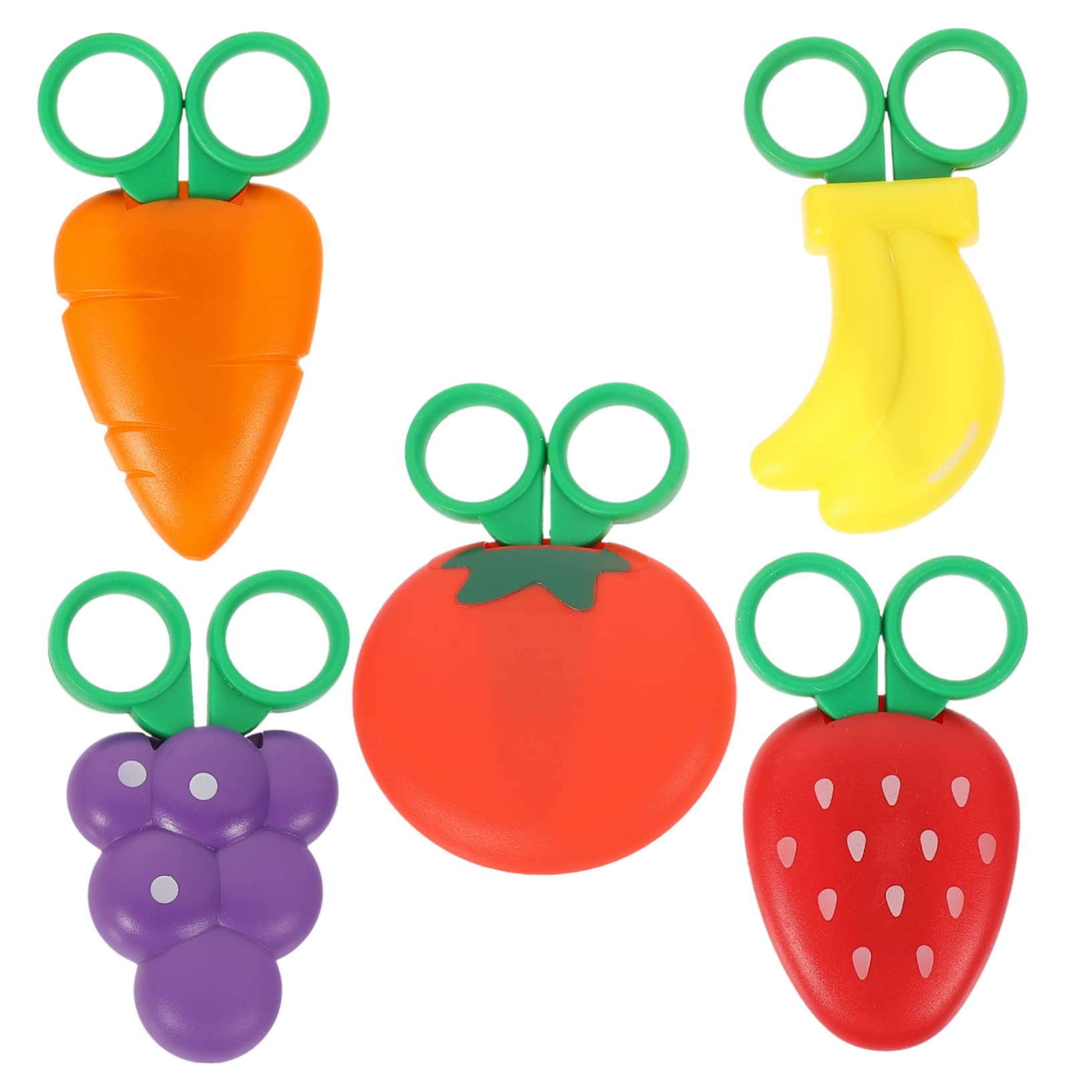 Operitacx 15 Pz Forbici a Forma Di Frutta Forbici Per Bambini Di Sicurezza Per Bambini 3 Ai 5 Anni Da Ufficio Portiera Della Macchina Posta Del Messaggio Magnetico Alunno