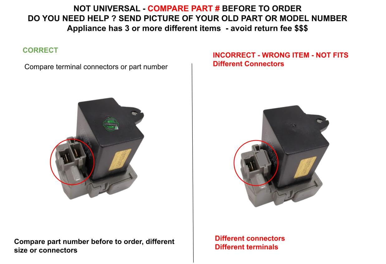 GLOB PRO SOLUTIONS CK513605014 Fits Embraco Compressor Start Relay Kit 1/4 Terminal Old # 197D8031P001 Replacement for and Compatible with GE Heavy Duty