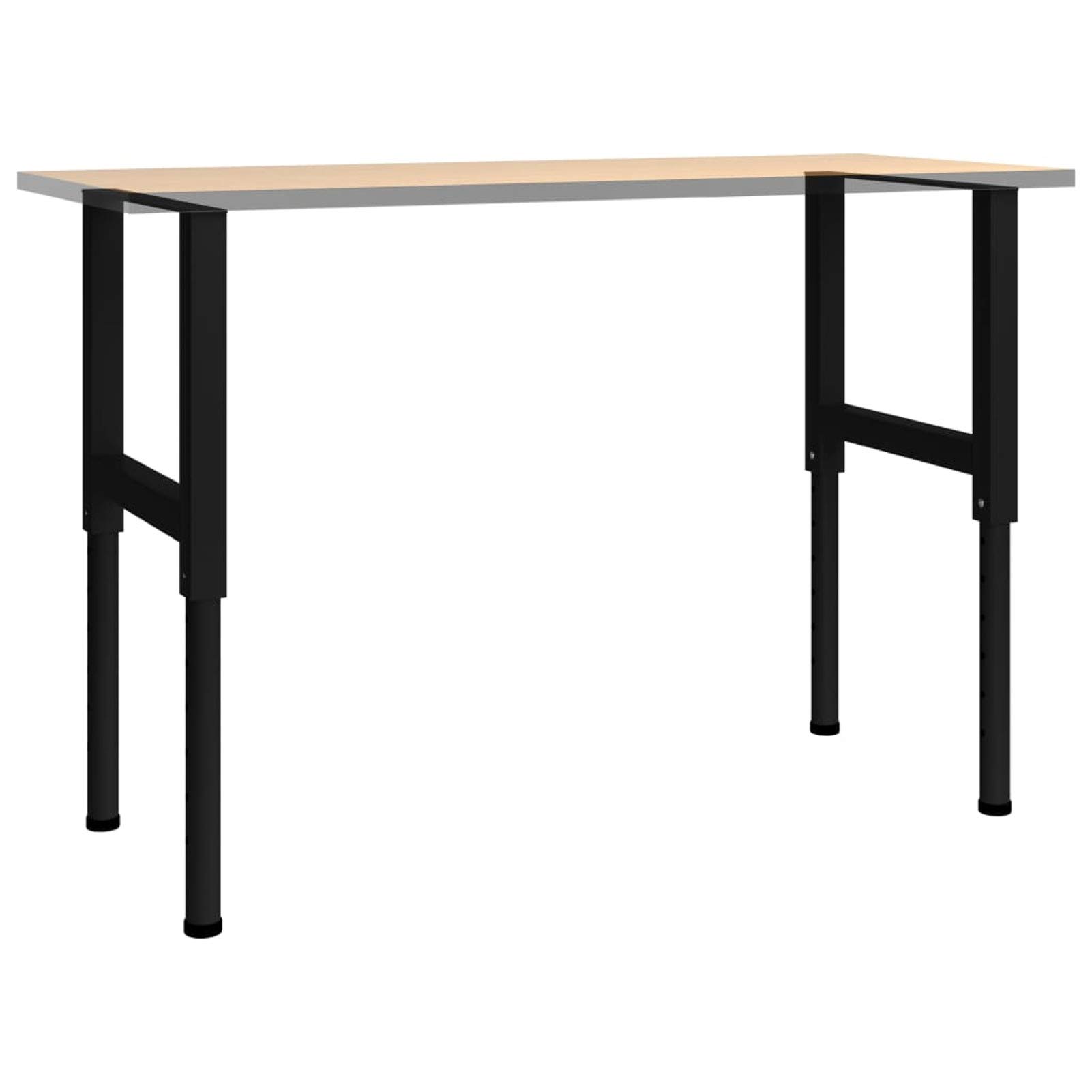 Tidyard 2 x Estructura de metal para banco de trabajo, altura regulable, pie de banco de trabajo, mesa de trabajo, banco de trabajo, estructura de taller, patas de mesa de metal, 55 x (69-95,5) cm