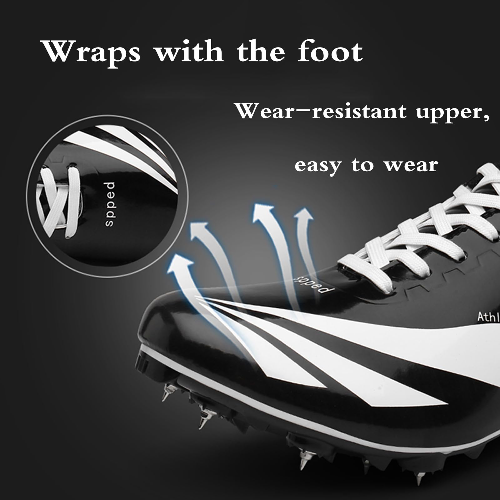 Atletismo 8 Clavos Zapatillas,Zapatos con Clavos Pista Campo,Clavos De Running,Transpirable CóModo Antideslizante Ligero,PortáTil,para Hombres,Mujeres JóVenes Atletismo,Correr
