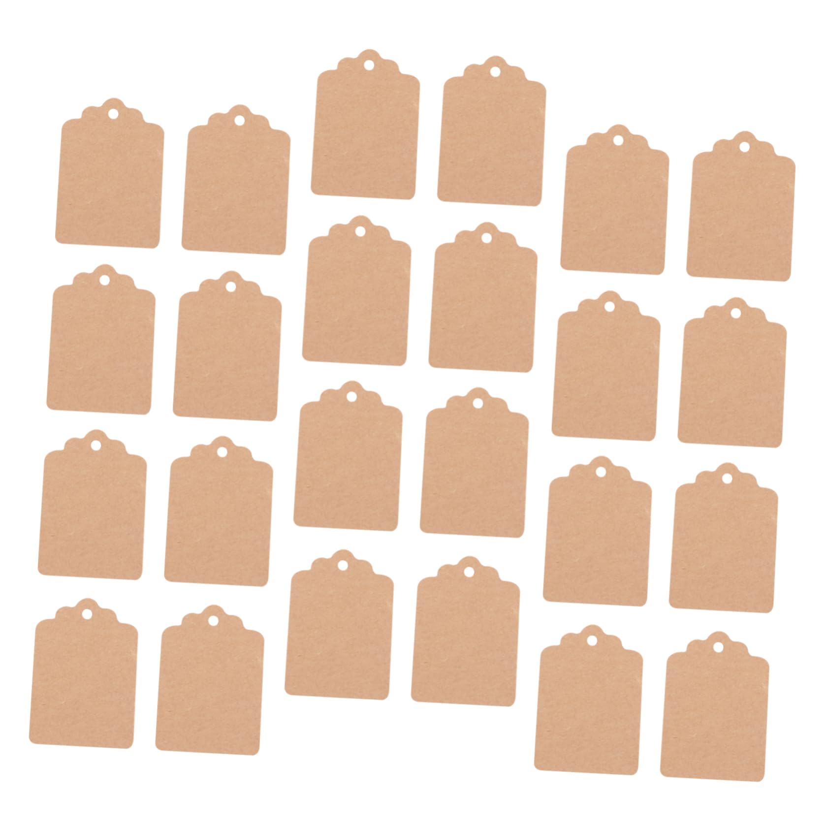Happyyami 1000 Stück Beige Kraftpapier Anhänger Beidseitig Unbedruckt Vielseitig Einsetzbar zum Markieren und Dekorieren von Geschenkverpackungen oder Flohmarktartikel