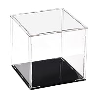 Vista 11 de Caja de exhibición de acrílico transparente de uxcell, a prueba de polvo, para coleccionables, cubo, vitrina de 9.8x3.9x3.9 pulgadas