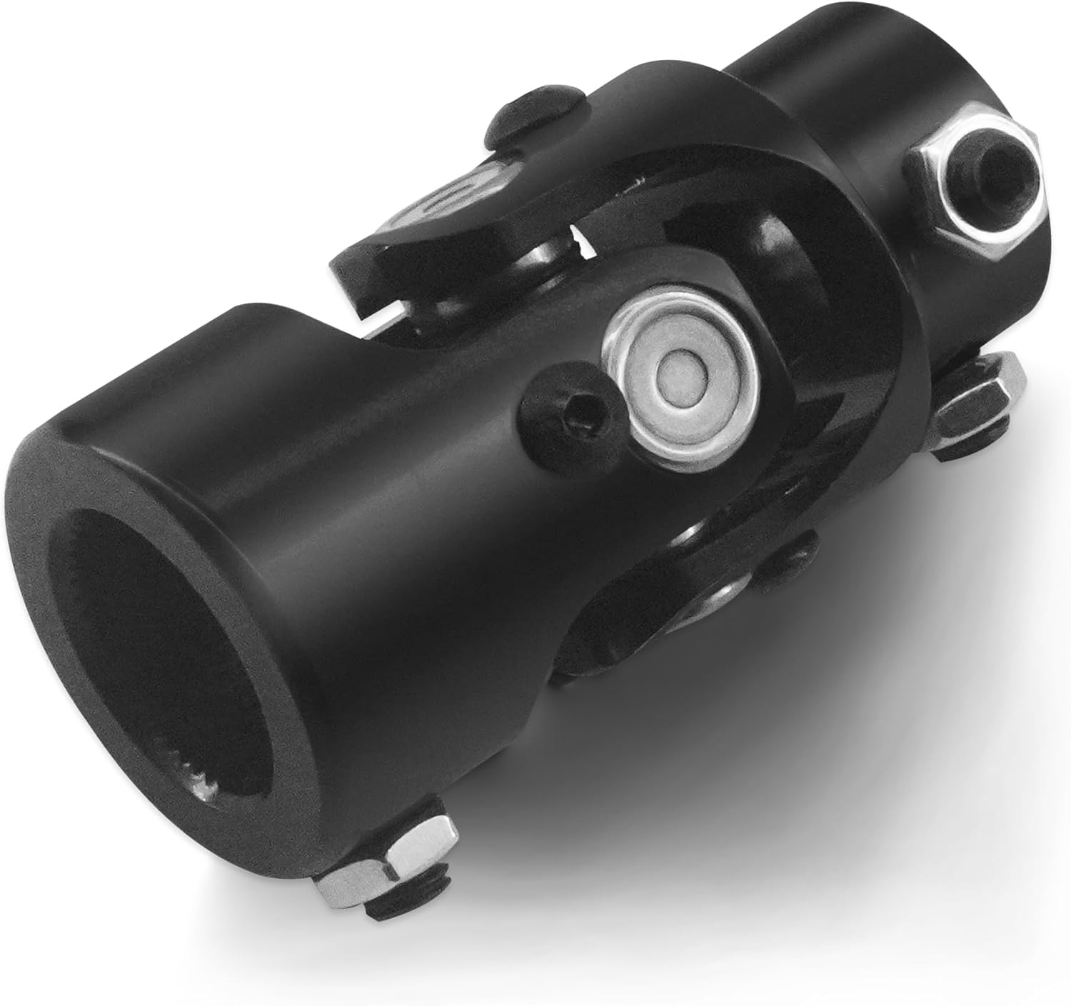 1"-48 Spline X 3/4" DD Black Steering Universal Joint Single U Joint Shaft, Total Length: 83mm (3-1/4")