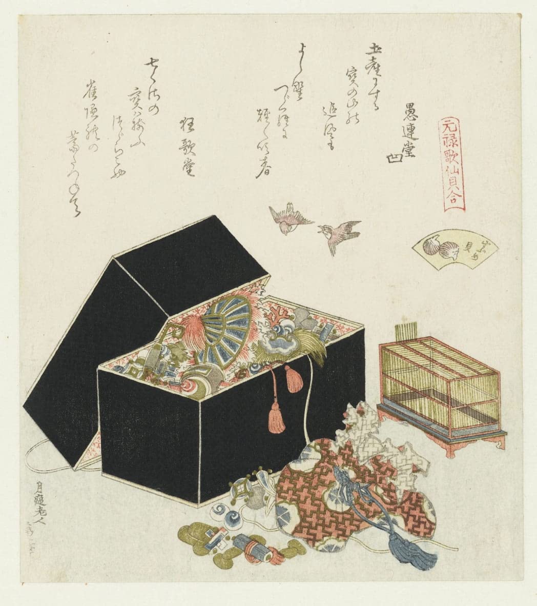 Affiche Toile le Shellsuzumegai Hokusai impression portrait mural - 5