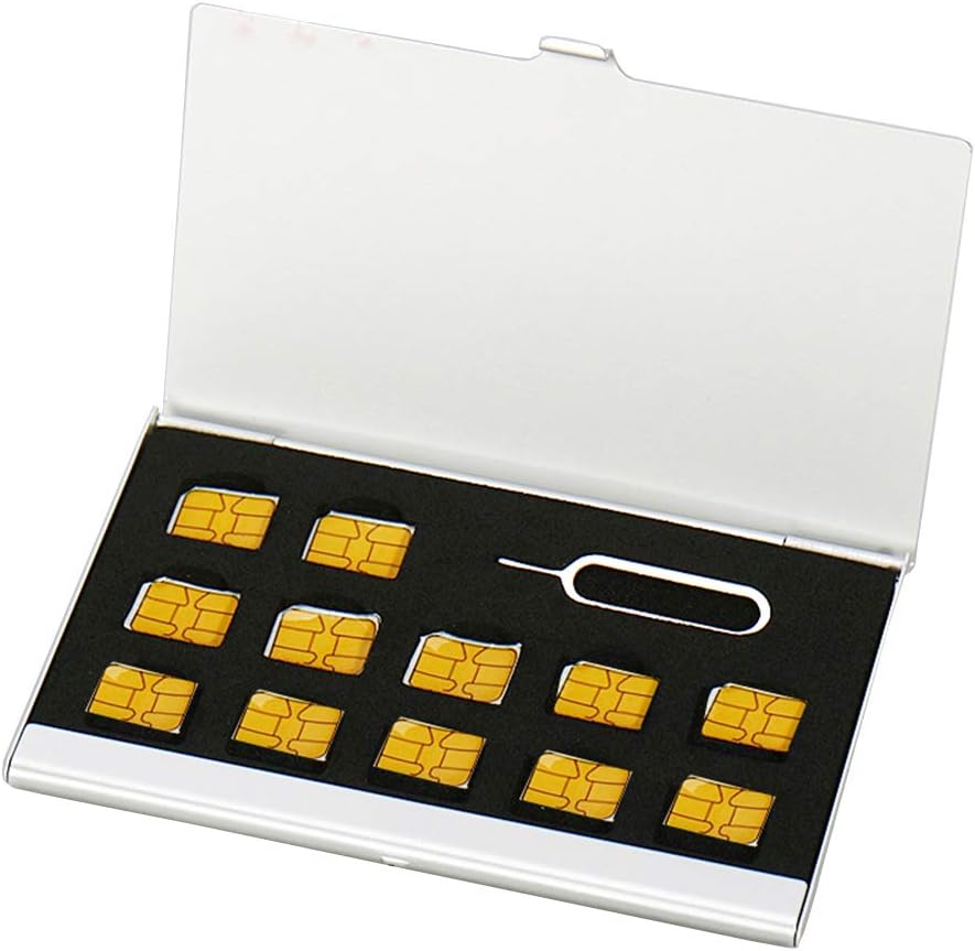 Myymee 12 Nano Sim Card Holders for Storage