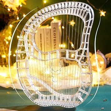 21-String Lyre Harp,Stringed Instrument with Tuning Wrench, Spare Strings and Carrying Case
