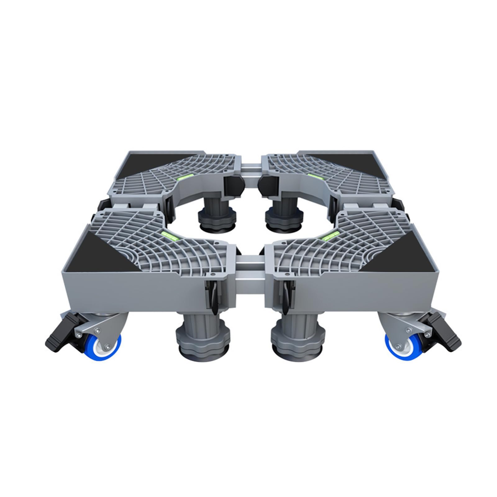 Lavadora multifuncional con base ajustable movible, base de ruedas para frigoríficos, longitud ajustable de 42 a 66 cm, altura de 10 a 12 cm, con 4 ruedas giratorias de 360°, carga de 600 libras de