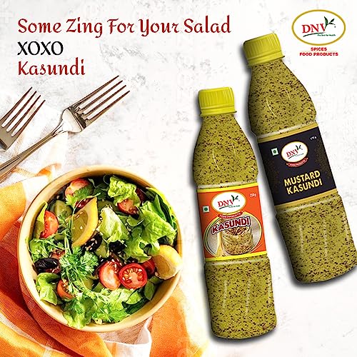 Image of DNV Natural Bengali Kasundi Mustard Sauce 700gm, Pack of 2 - 1.4kg (700g x 2)