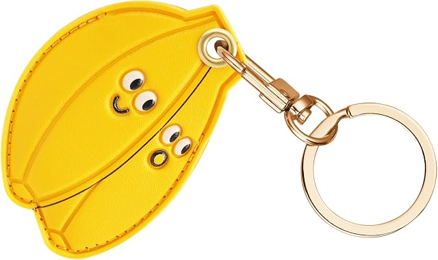 AXFEE Etui ochronne 360° na AirTag, skórzane etui na klucze AirTag z kreskówki, etui na Airtag, etui na Airtag, etui ochronne Airtag, dekoracje na klucze, torbę, obrożę dla zwierząt domowych
