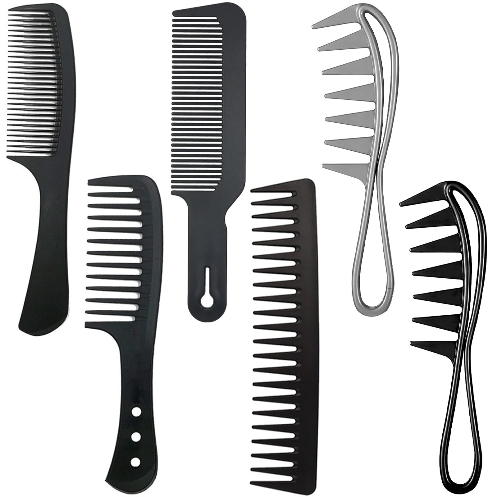 AUXHCYL 6PCS Wide Tooth Comb,Styling Hair Comb Hair General Styling Grooming Combl Styling Comb Set Variety Pack Great for All Hair Types & Styles