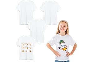 5 PCS Sublimation Shirts Blanks Polyester T-Shirts for Kids Children