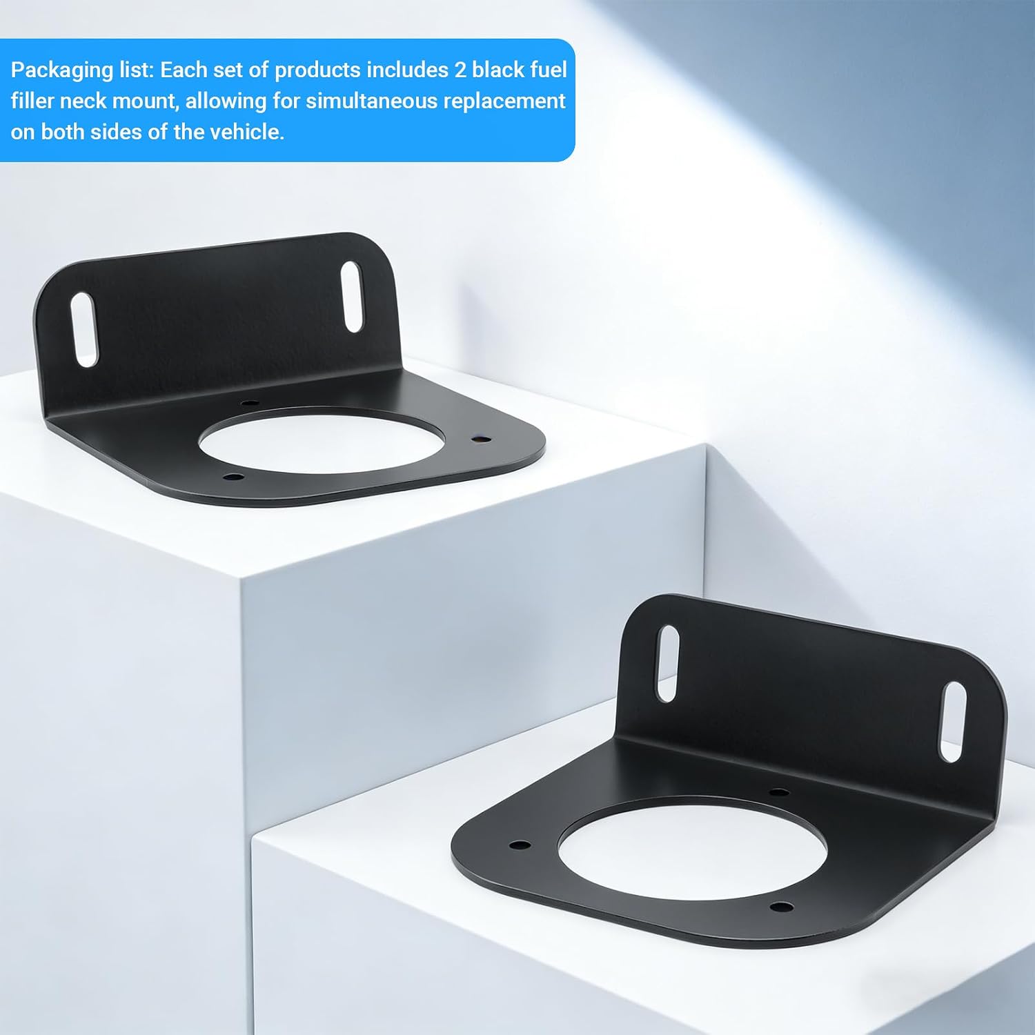 Filler Neck Bracket for Diesel/Gas Trucks – 2-Pack | Compatible with Dodge, Ford, GMC, Chevy Flatbed & Service Body Trucks