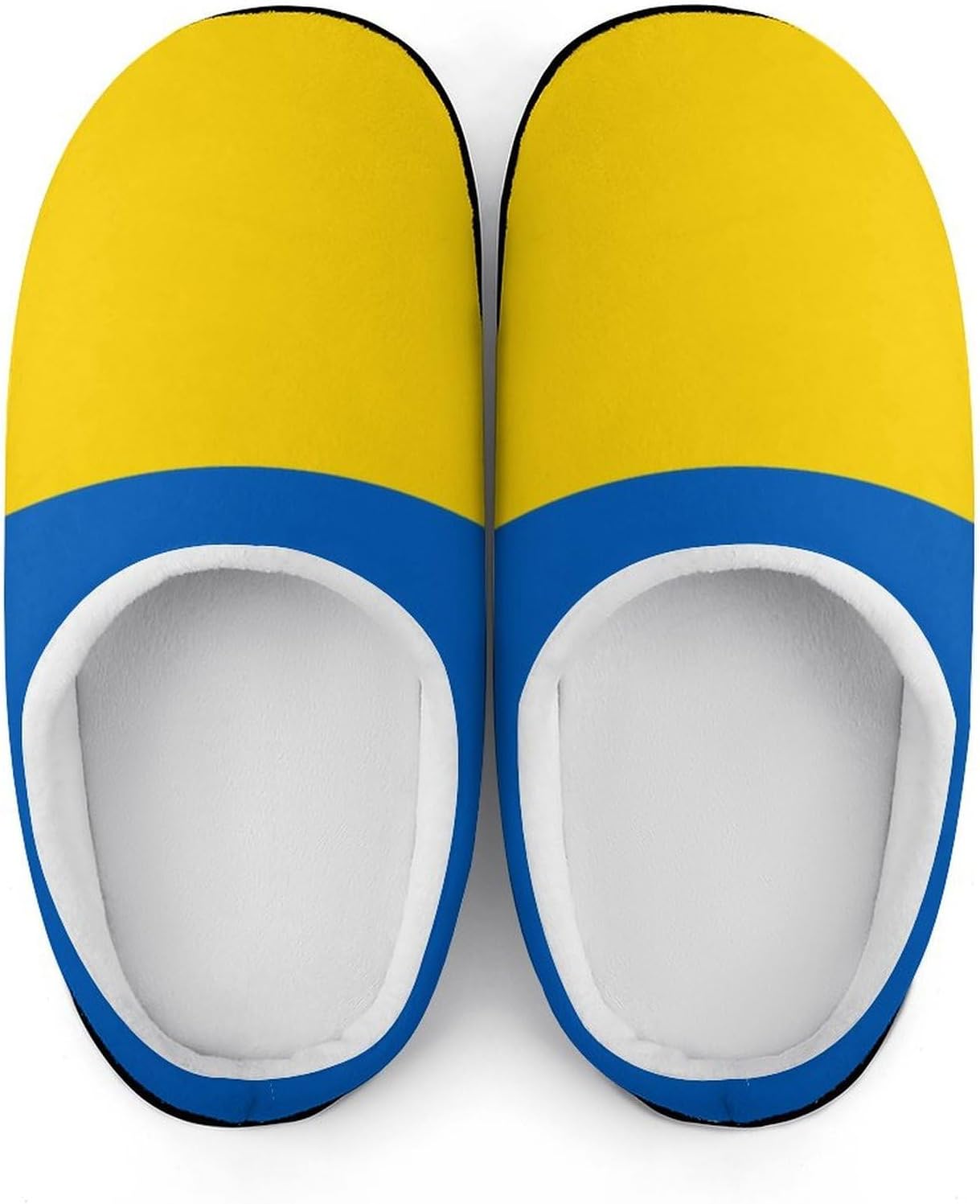 Flag of Ukraine Women's House Slippers Memory Foam Warm Shoes Spa Rubber Sole Indoor Outdoor