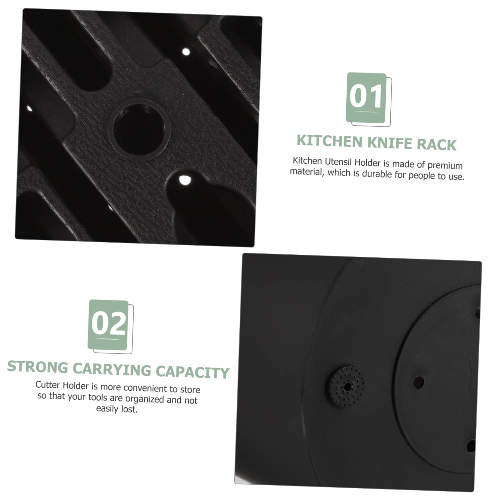 OUNONA 2Pcs Multifunctional Metal Cutter Stand Kitchen Utensil Holder for Organized Storage Smooth Edges and Strong Base for Easy Access Knife Rack for Countertop