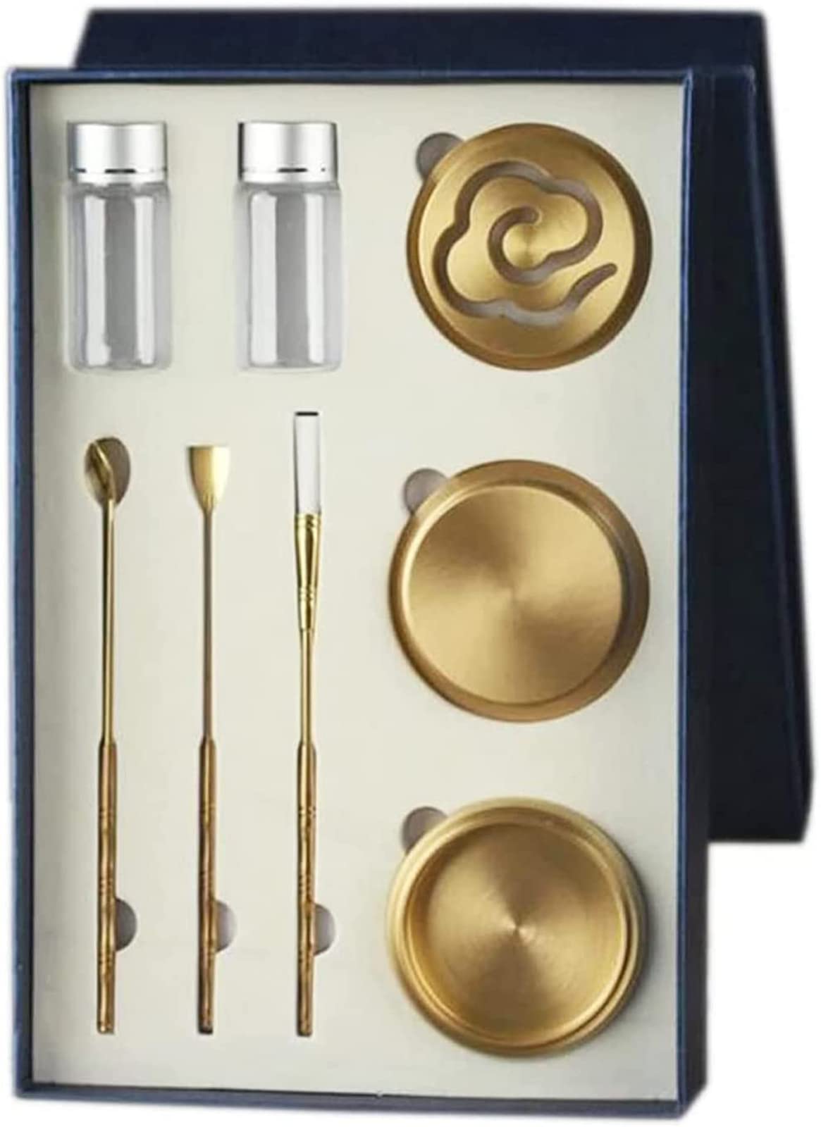 Kit Per La Produzione Di Incenso in Ottone, Stampo Per Incenso, Stampi Per Cono Di Incenso Per Fragranze Domestiche, Ideale Per La Meditazione Yoga, 8 Pezzi/Set