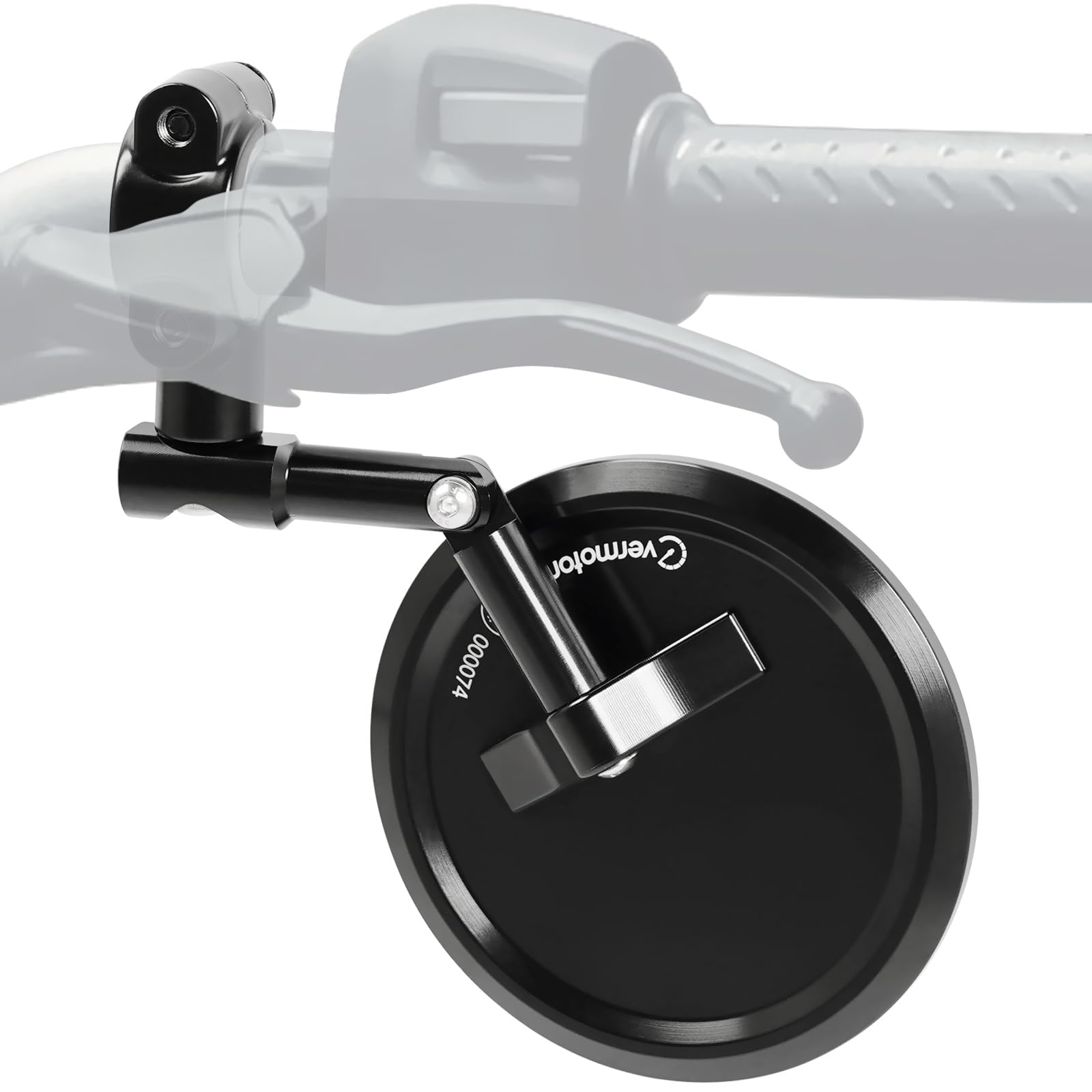 Evermotor Lenkerendenspiegel, E-geprüft, 360°Drehbar Motorrad Spiegel, CNC-gefrästem Aluminium, 7/8" 22mm Runde MotorradSpiegel kompatibal mit Scooter, Roller, ATV, Moped (2 Stück)