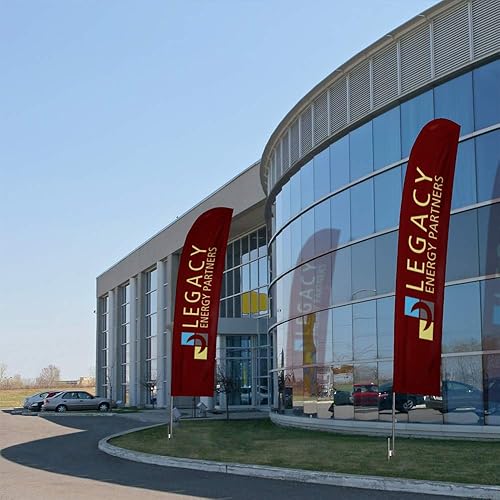 Miniatura 3 de Vispronet Estaca de bandera de plumas de 2.4 x 23.6 pulgadas con rodamiento de manga, punta de acero para asta de bandera al aire libre, se adapta a