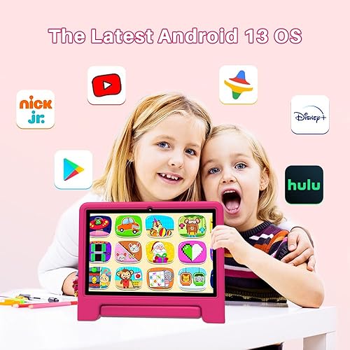 Miniatura 7 de ApoloMedia Tablet para niños, tableta de 10 pulgadas para niños con funda EVA, 2+32 GB, Google Kids Space preinstalado, control parental, YouTube
