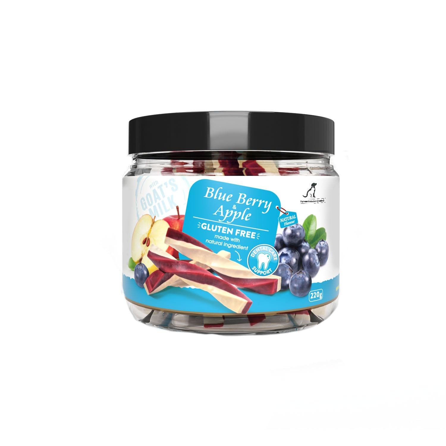 DynamicSales (India) Dog Treats Gluten Free Twisted Meat Jerky for Dogs Blueberry, Apple with Goat Milk for Adult and Puppies, 220g (B0CHQGJBM8) Amazon Price History, Amazon Price Tracker