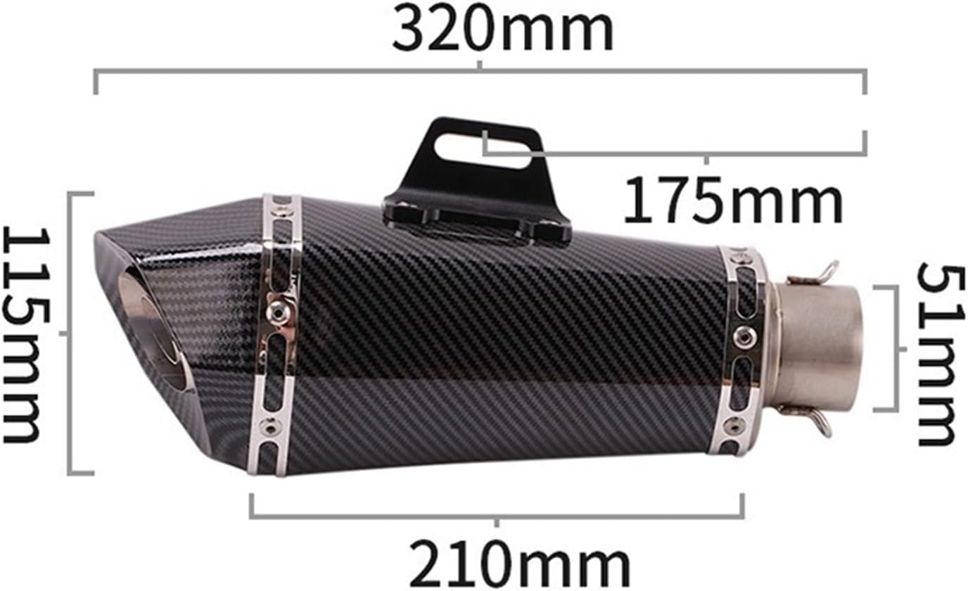 オートバイのエキゾーストパイプキット 51mmマフラーオートバイ排気エスケープモトフルシステム改造フロントリンクパイプ触媒付き 用