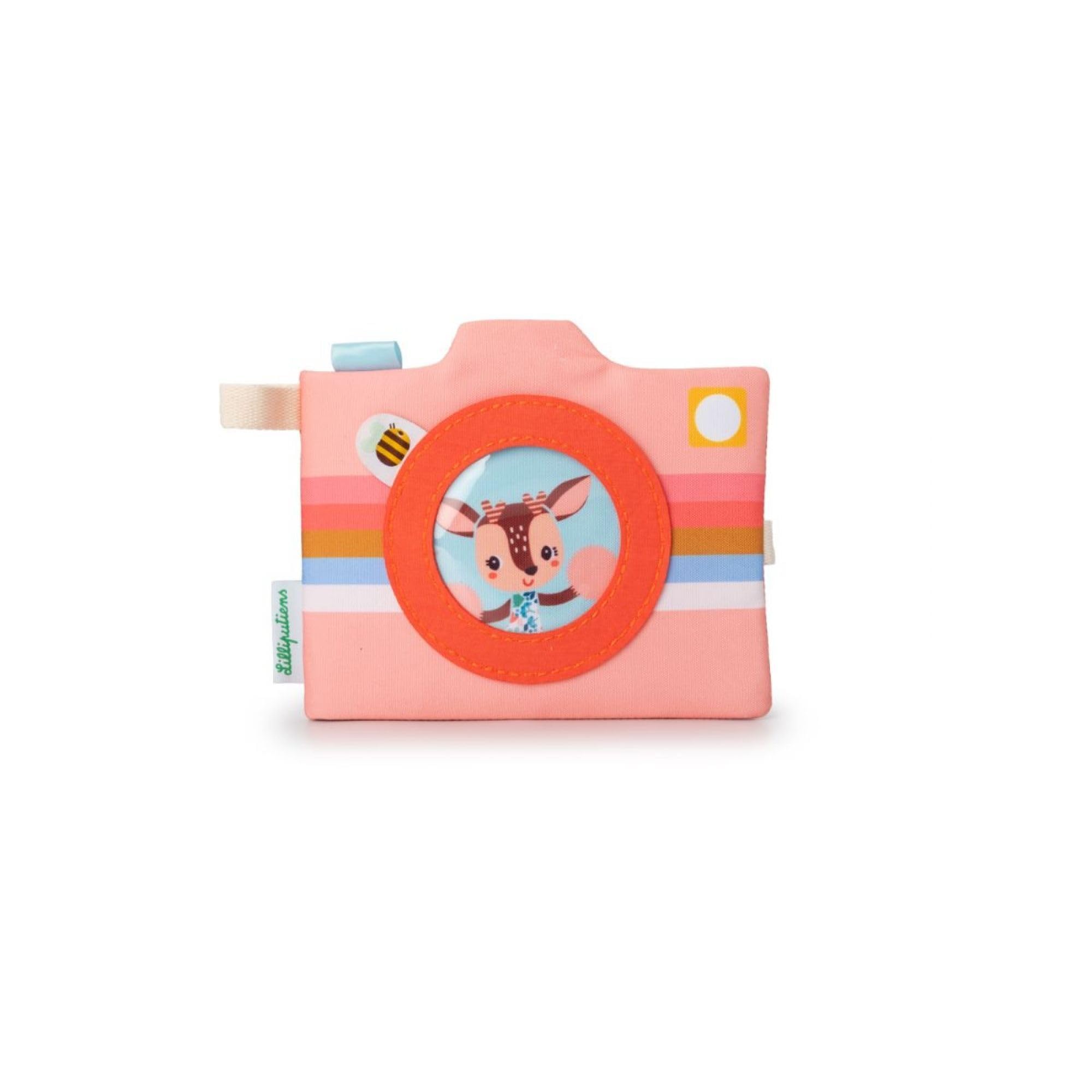 Lilliputiens - Baby-Fotoalbum Stella das Reh - 10 Fototaschen für Erinnerungen - Ideal für die Kita oder Familienausflüge - Lernspaß kombiniert mit Spiel - Personalisierbares Cover -Ab 9 Monaten-83433
