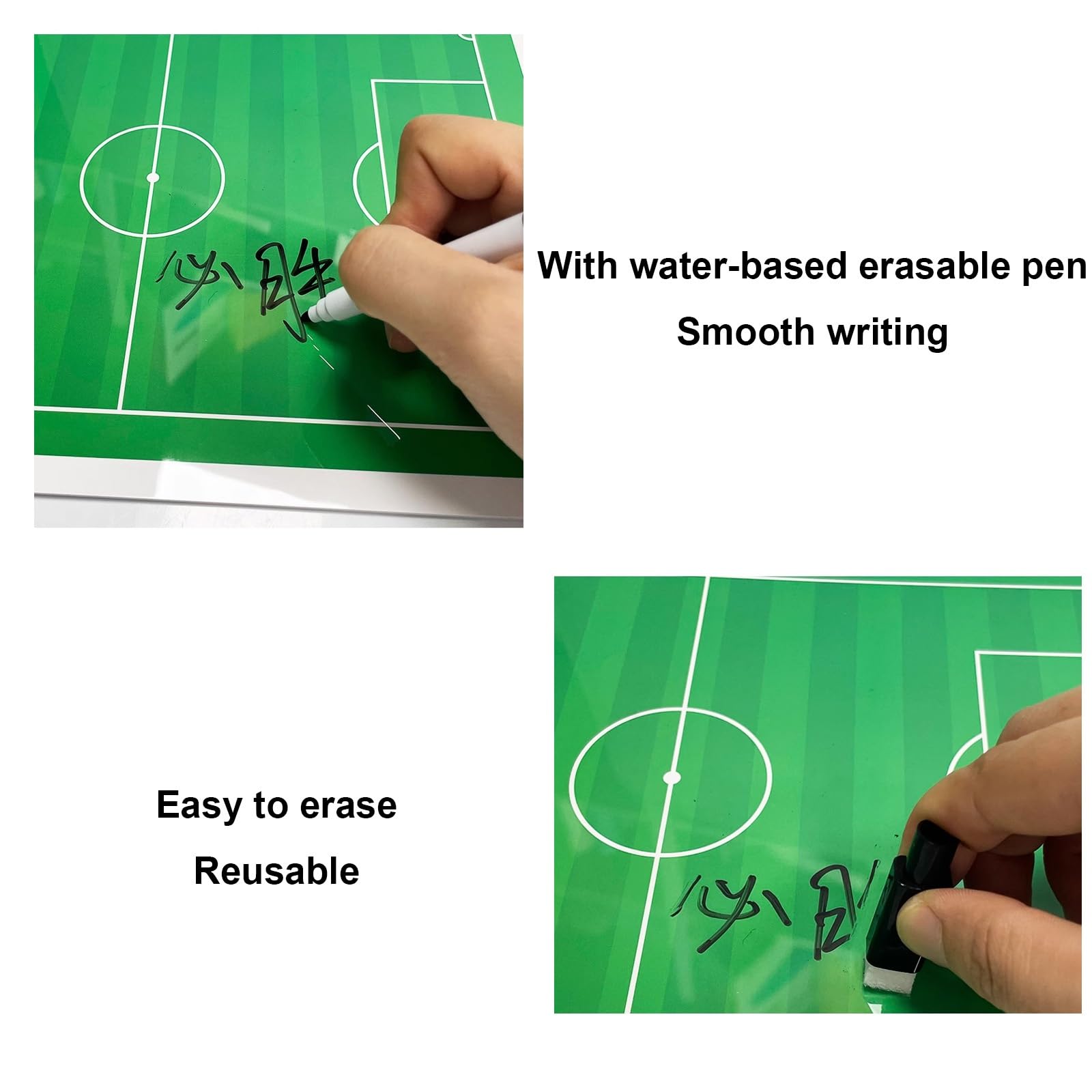 Pizarra Tactica Futbol Entrenador, Pizarra Magnetica Futbol Tablero Táctico Portátil, Pizarra de Estrategia de DiseñO de Borrado en Seco Doble Cara,con Bolígrafo y Marcador Magnético