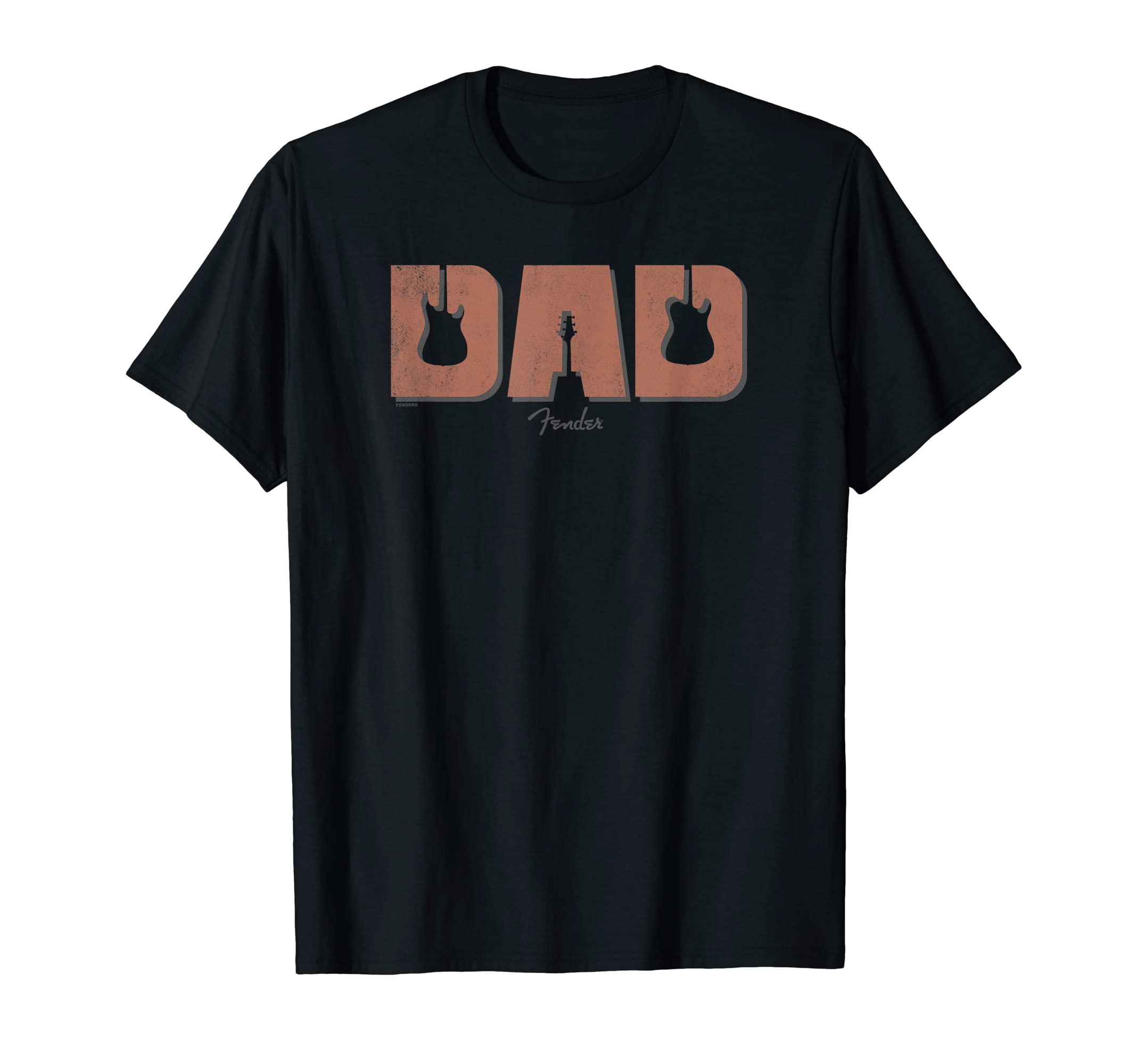 FenderFather's Day Rock Dad Guitars Font Logo T-ShirtOEKO-TEX STANDARD 100
