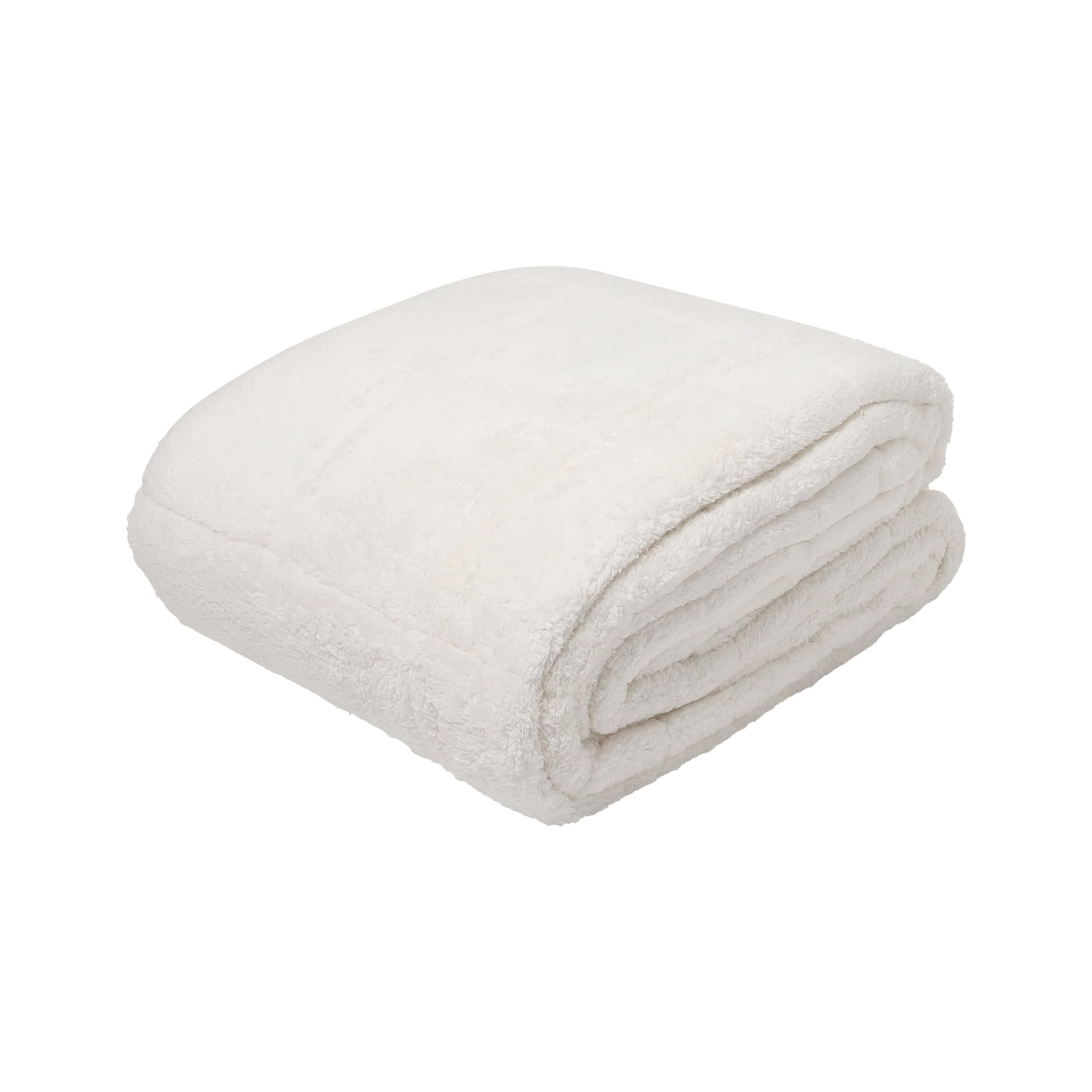 Brentfords Weighted Blanket Teddy Fleece 6kg, Cream - Single 125 x 180cm