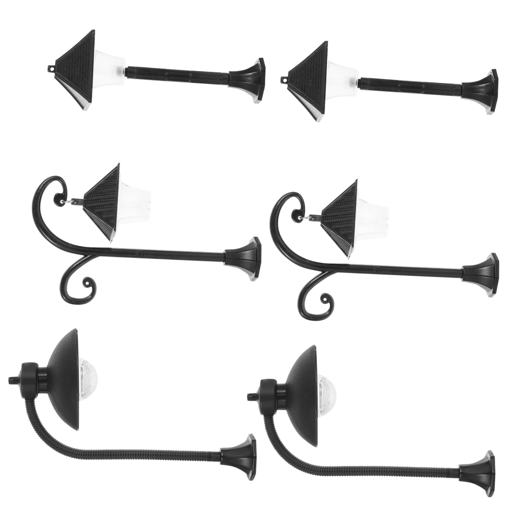 jojofuny 6Pcs Miniature Garden Lamp Decorative Lamps for Sand Table and House Decor LED Street Light Models for Landscape and House Decoration