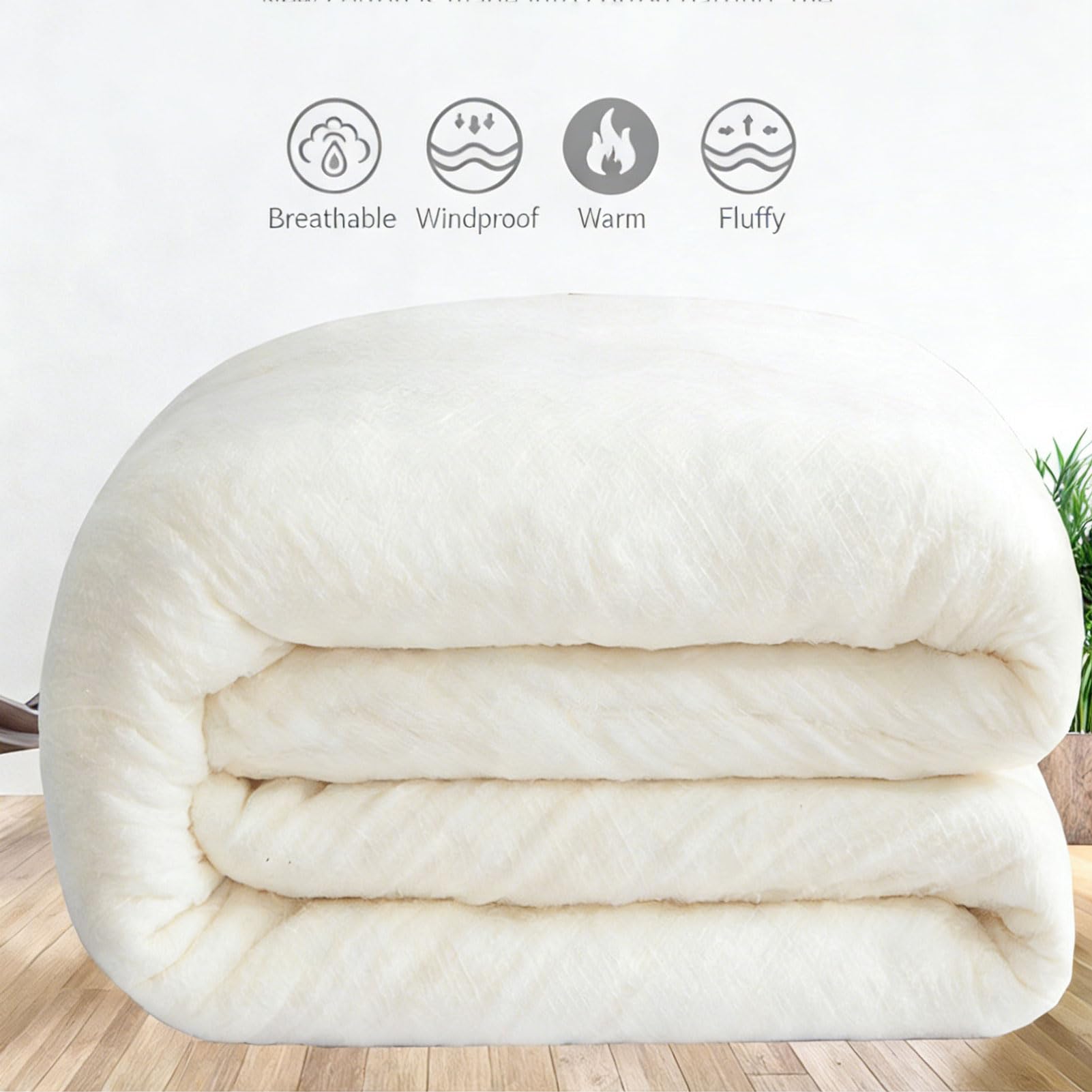 Genérico Relleno Nórdico de Algodón de Fibra Larga Clase A - Edredón de Algodón Natural Suave y Transpirable, Manta para Todas Las Estaciones, Ideal para Alergias y Niños (A 1.8x2.2m/6x7.2ft~2kg)