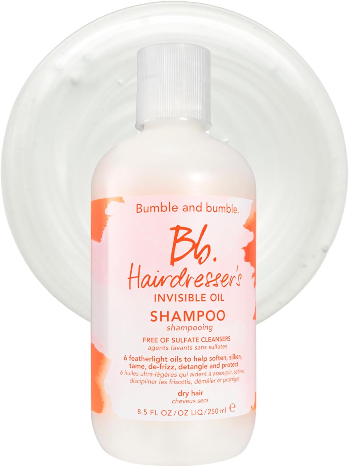Hairdresser's Invisible Oil Hydrating Shampoo | Anti Frizz, Softening, Color Safe | For All Curly, Wavy, Straight Hair Types | With Argan, Coconut + Grapeseed Oil