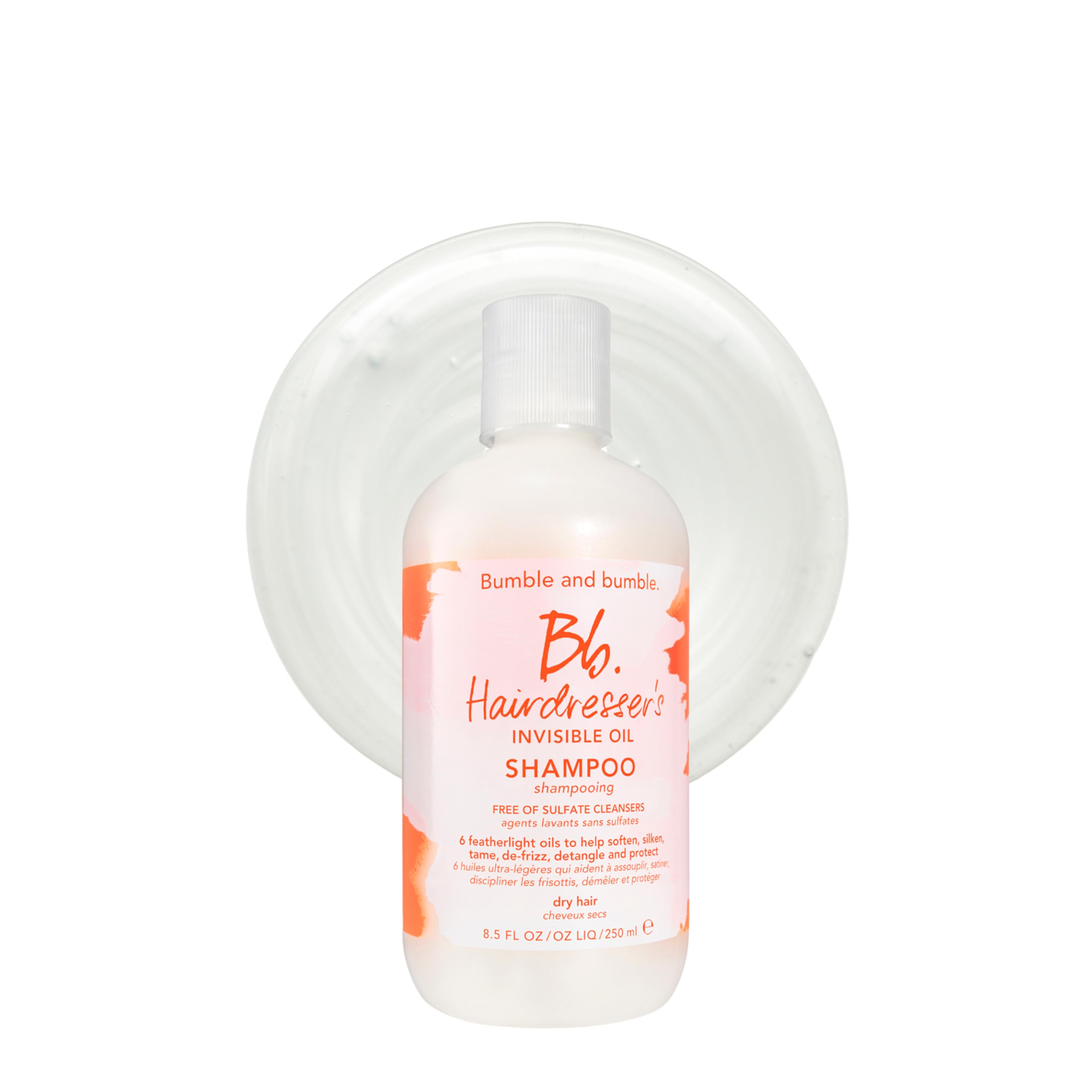 Hairdresser's Invisible Oil Hydrating Shampoo | Hydrating, Anti Frizz, Softening, Color Safe | Curly, Wavy, Straight | With Coconut, Grapeseed + Argan Oil