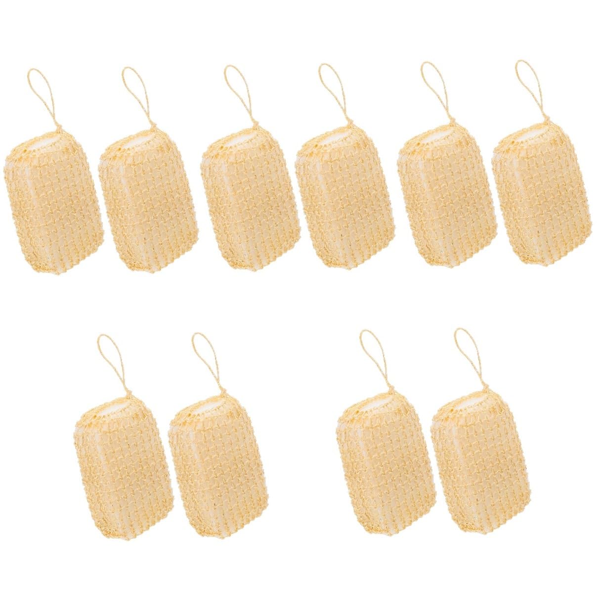 Healeved 10pezzi Spugne Esfolianti Sisal Naturale Per Corpo Spazzole Da Doccia Per Scrub e Massaggio Della Per Della e Relax Casa