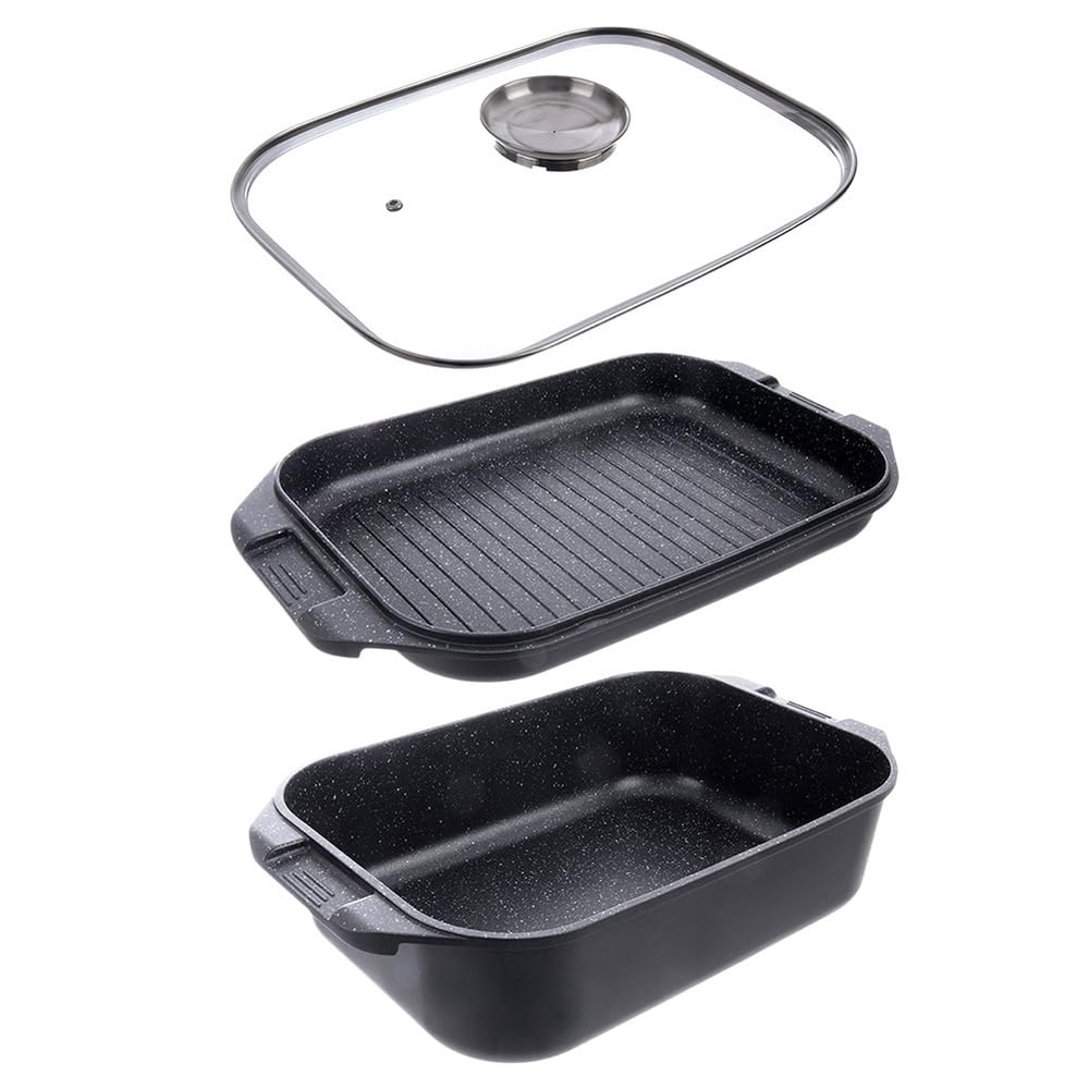 orion group Granitowa brytfanna z pokrywką 3 w 1 Grande 41 x 26 x 15 cm, 7 l