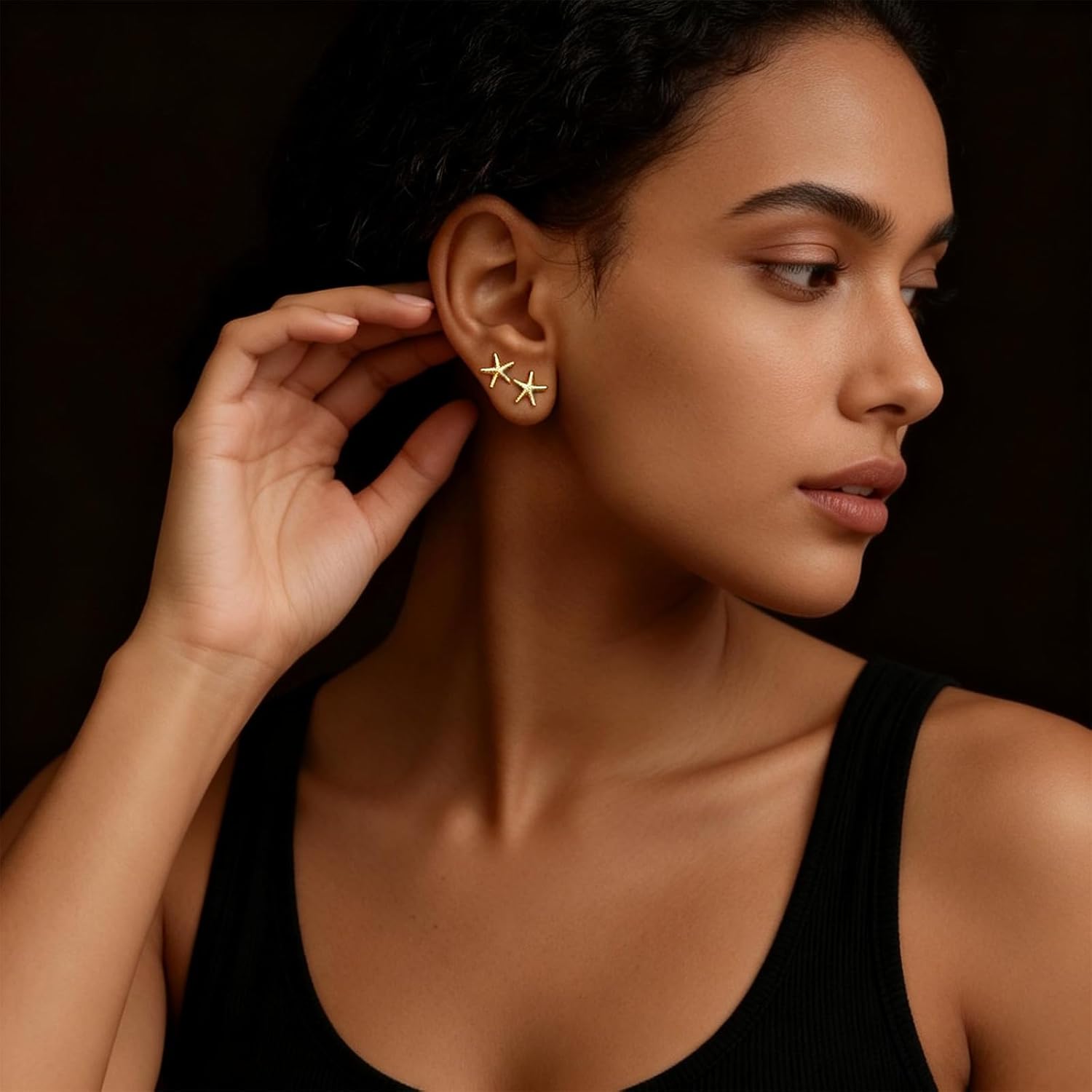 Beach Earrings for Women Pearl Dangle Drop Earrings Gold Tone Ocean Inspired Chain Hoop, Beach Outfits Women Womens Summer Outfits Resort Fashion Accessories, Gift for Her Birthday Party - Image 5