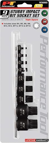 Miniatura 8 de Performance Tool W38963 Juego de llaves de vaso hexagonal Impact SAE de 9 piezas